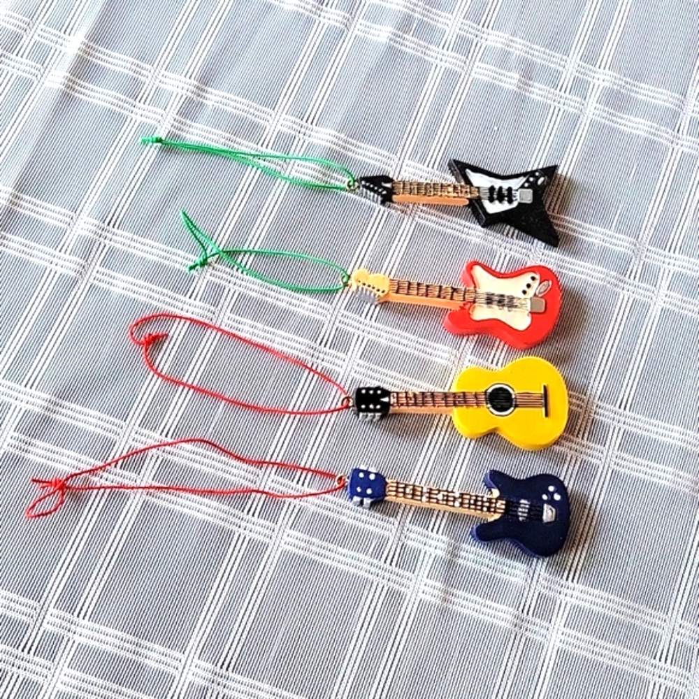 Four Guitar Ornaments by David